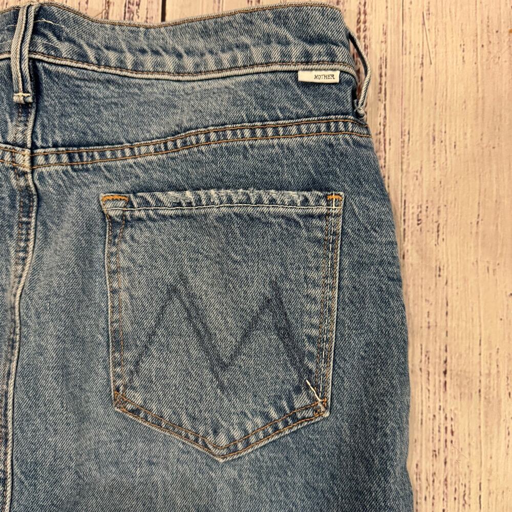 MOTHER The Vagabond Midi Skirt Size 29 For Sure Stretch Denim - Picture 3 of 12